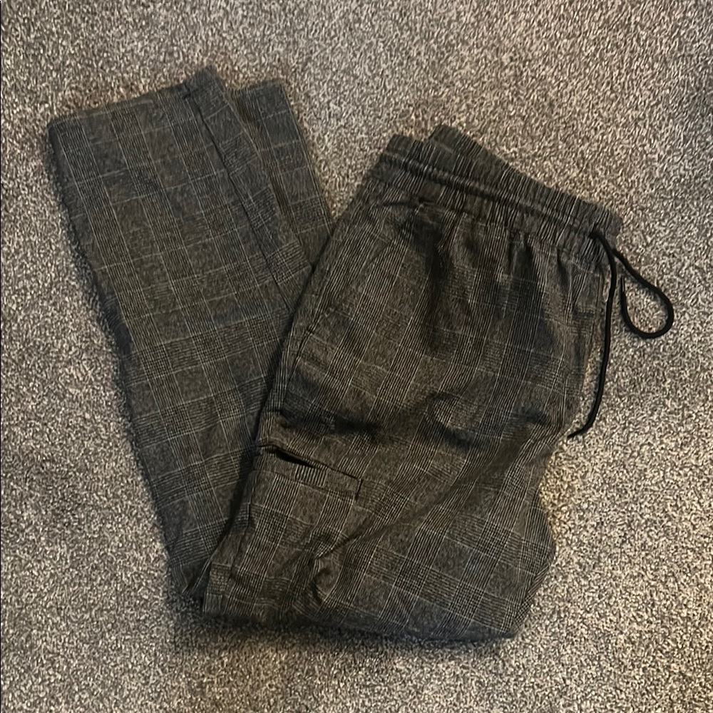 Original Use Black and Gray Joggers with Elastic Waistband